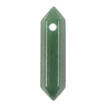 Green Aventurine 32mm Natural Gemstone Hexagonal Wand Jewelry Making Crystal Pointed Chakra Reiki Healing Beads 2mm Hole Drilled(Pack of 10) - color: Green Aventurine
