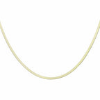HARFINGTON Herringbone Necklaces Stainless Steel Snake Chain Necklace Adjustable Flat Chain for Women Jewelry Gift - color: Gold, size: 22" x 0.12"