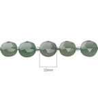 BEADIA Natural Faceted Green Aventurine Rondelle Disk Stone Beads 10x5mm 37cm for DIY Chain Jewelry Making - color: Green Aventurine