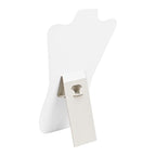 MOOCA White Faux Leather MDF Wood Jewelry and Necklace Easel Display Stand, Set of 6 - color: White Faux Leather, 6 pcs
