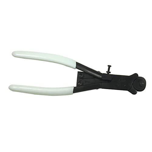 The Beadsmith Wire/Ring Bending Pliers, 7 inches (180mm), White PVC Grip, Spring Action Handle, Tool for Bending and Curving Wire, Rings, rods and Metal Strips