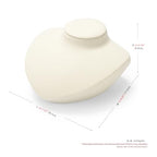 Microfiber Jewelry Bust Display Necklace Pendant Small Jewelry Necklace Display Stand for Showcase(Beige) - color: Beige