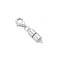 925 Sterling Silver Lobster Clasp for DIY Necklace Bracelet Jewelry Making, Double Spring Clasp with Closed Jump Rings, Necklace Extender Clasp Connector Bracelet Extension (Style 18) - style: Style 18