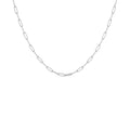 Destin Jewelry Paperclip Chain Necklace for Women, Waterproof 18K Gold Plated Stainless Steel, Hypoallergenic, Adjustable Layering Chain, Tarnish-Resistant, 2.5–6.5mm - color: Stainless Steel, size: 14" + 2", style: 2.5 MM