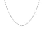 Destin Jewelry Paperclip Chain Necklace for Women, Waterproof 18K Gold Plated Stainless Steel, Hypoallergenic, Adjustable Layering Chain, Tarnish-Resistant, 2.5–6.5mm - color: Stainless Steel, size: 14" + 2", style: 2.5 MM