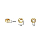 BEADIA 14K Gold Plated Roudelle Spacer Beads 4x1.8mm 50pcs for Jewelry Making Findings Non Tarnish - color: 14K Gold, size: 4x1.8mm Roudelle