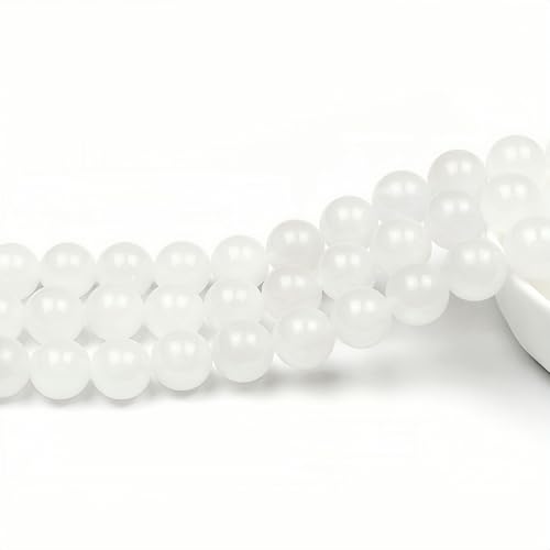 MJDCB Beads for Energy Bracelets Yoga Bracelet DIY Bracelet Natural Stone Beads White Jade 38 Pieces, 10mm - color: White Jade, size: 10mm