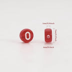1200pcs 4×7mm Alphabet Beads Transparent Red Roude Acrylic White Letter Beads, for Bracelets and Jewelry Making - color: style 15, size: 4×7mm(Round)