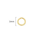 BEADIA 14K Gold Plated Jump Rings Non Tarnish 3mm 1200pcs for Jewelry Making Findings - color: 14K Gold, size: 0.5x3mm