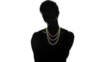 Barzel 18K Gold Plated Mariner Chain Necklace for Women, Flat Marina - Made in Brazil - color: 4.5MM Gold, size: 20 Inches