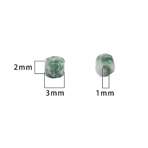 BEADIA Natural African Jade Spacer Beads Caps Flat Round Loose Beads for Beading Jewelry Making 3mmx2mm 38cm - color: African Jade, size: Flat Round 3mm x 2mm