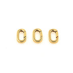 18K Gold Filled Oval Clasp Spring Claps Connector Carabiner Keychain for DIY Jewelry Finding Necklace Bracelet (Gold(9.5x19x3mm)) - color: Gold(9.5x19x3mm)