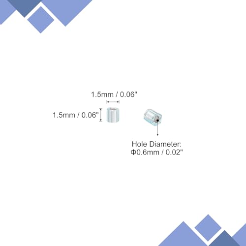 uxcell 1400Pcs Glass Bugle Beads, 1.5x1.5mm Tube Mini Loose Glass Seed Spacer Bead for DIY Earrings Necklaces Bracelets Jewelry Making (Silver-Lake Blue) - color: Silver-Lake Blue, size: 1.5x1.5mm