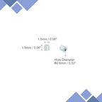 uxcell 1400Pcs Glass Bugle Beads, 1.5x1.5mm Tube Mini Loose Glass Seed Spacer Bead for DIY Earrings Necklaces Bracelets Jewelry Making (Silver-Lake Blue) - color: Silver-Lake Blue, size: 1.5x1.5mm