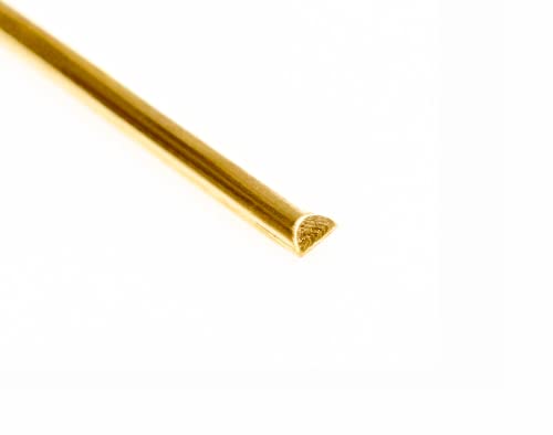 24 Gauge, 14/20 Yellow Gold Filled Wire (Half Round) Half Hard 14K Gold Filled Made in USA - 1FT by CRAFT WIRE - size: 24 Gauge, style: 1 Foot