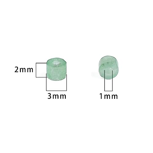 BEADIA Natural Green Aventurine Spacer Beads Caps Flat Round Loose Beads for Beading Jewelry Making 3mmx2mm 38cm - color: Green Aventurine, size: Flat Round 3mm x 2mm
