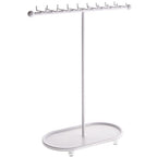 Angelynn's Sturdy Long Necklace Holder Organizer Tall Tabletop Pendant Display Stand, Freestanding Large Capacity Jewelry Tree, Gianna White 11 1/2" Wide x 14 1/2" Tall - color: White, size: Gianna Large