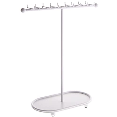 Angelynn's Sturdy Long Necklace Holder Organizer Tall Tabletop Pendant Display Stand, Freestanding Large Capacity Jewelry Tree, Gianna White 11 1/2" Wide x 14 1/2" Tall - color: White, size: Gianna Large