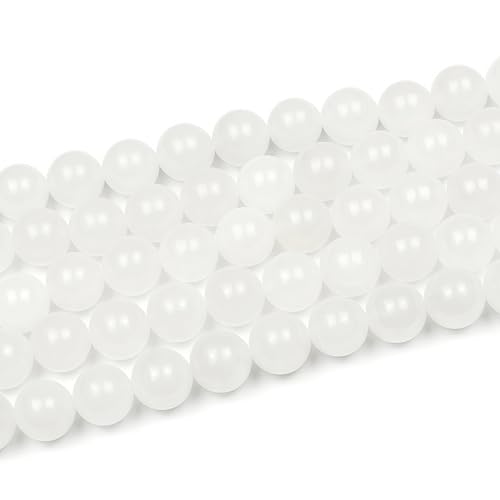 MJDCB Beads for Energy Bracelets Yoga Bracelet DIY Bracelet Natural Stone Beads White Jade 38 Pieces, 10mm - color: White Jade, size: 10mm