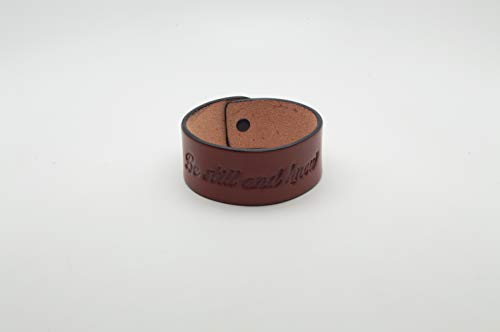 Realeather C4138-08 Medium Leather Wristbands with Snap Closure, Medium, Natural, 8-Pack