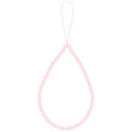 Semi-Precious Gem Stones Beaded Phone Charm Cell Phone Lanyard Wrist Strap Handmade Natural Gemstone Phone Chain string - color: Rose Quartz