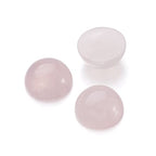 Fashewelry 50Pcs Natural Rose Quartz Cabochon Stone Half Round Beads 8mm Tiny Flat Back Gemstone Chakra Healing Crystal Cover Cabs for Jewelry Making - color: 3-Rose Quartz, size: 8x4mm