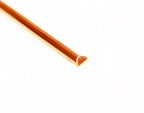 14 Gauge, 99.9% Pure Copper Wire (Half Round) Dead Soft CDA #110 Made in USA - 15FT by CRAFT WIRE - size: 14 Gauge, style: 15 Feet