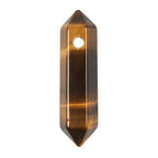 Yellow Tiger Eye 32mm Natural Gemstone Hexagonal Wand Jewelry Making Crystal Pointed Chakra Reiki Healing Beads 2mm Hole Drilled(Pack of 10) - color: Yellow Tiger Eye
