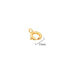 BEADIA 18K Gold Plated Spring Clasps Non Tarnish 7mm 20pcs for Jewelry Making Findings - color: Spring Clasps Gold, size: 7mm