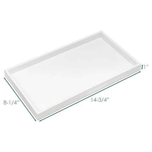 1" Stackable Plastic Jewelry Tray - Fit Full Size Inserts - Organizing Rings, Necklaces - Home, Drawer, or Retail - White by The Display Guys - color: White, size: Tray Only - 1" (1-Pack)