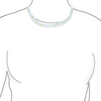 Simple Classic Hand Knotted Created Semi Precious Gemstone Round Ball 10MM Bead Strand Choker Collarbone Necklace Western Jewelry For Women Toggle Clasp 15 17 19 Inch - color: Created Moonstone
