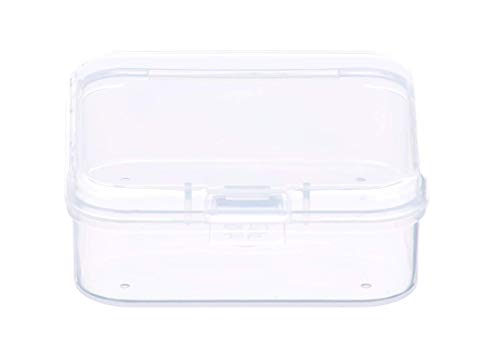 SATINIOR 12 Pack Clear Plastic Beads Storage Containers Box with Hinged Lid for Beads and More (2.12 x 2.12 x 0.79 Inch) - size: 2.12 x 2.12 x 0.79 Inch