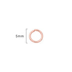 BEADIA Rose Gold Plated Jump Rings Non Tarnish 5mm 400pcs for Jewelry Making Findings - color: Rose Gold, size: 0.7x5mm