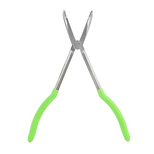 OEMTOOLS 22623 11" 90° Angled Long Nose Pliers – Rust Resistant, Heat-Treated Alloy Steel, Extended Reach for Automotive, Electrical, and Jewelry Work - style: 11 inch 90 degree long nose pliers