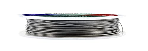 Mandala Crafts 19 Strand Beading Wire for Jewelry Making - 98 FT 22 Gauge Stainless Steel Braided Tiger Tail Wire for Bead Stringing - size: 19 Strands 22 Gauge 0.6mm 98ft