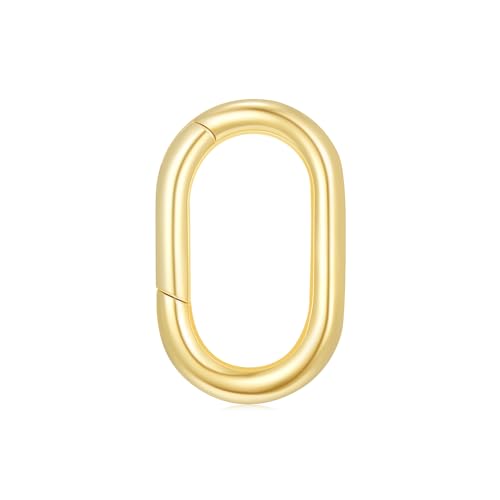 18K Gold Jewelry Clasp Necklace Extender Clasp Bracelet Extension Connector for DIY Necklace Bracelet Anklet Jewelry Making (Style 1) - style: Style 1