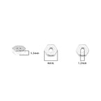 BEADIA Silver Plated Hexagon Spacer Beads 4x1.5mm 50pcs for Jewelry Making Findings Non Tarnish - color: Silver, size: 4x1.5mm Hexagon