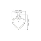 PATIKIL Heart Charm, 100Pcs Mini Heart Circle Pendant Charm Bulk for Jewelry Making Earrings Necklace Wedding Crafts - color: Silvery