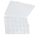 Yansanido 24 Grids Jewelry Organizer, 7.5 In x 5.2 In Fixed Clear Plastic Storage Box Earring Tool Small Items Containers (1)