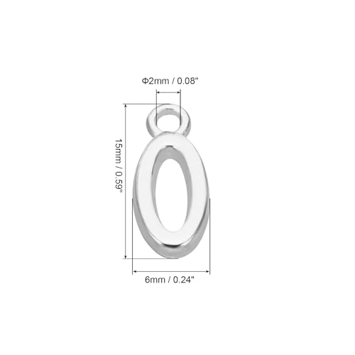 PATIKIL Letter Charm, 50pcs Alphabet Initial Pendant Charm Bulk DIY for Jewelry Making Bracelets Earrings Necklace - style: O