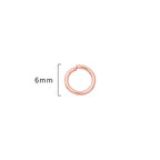 BEADIA Rose Gold Plated Jump Rings Non Tarnish 6mm 400pcs for Jewelry Making Findings - color: Rose Gold, size: 0.7x6mm