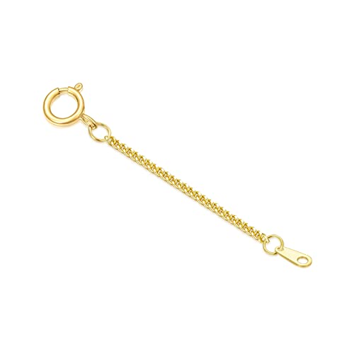 10K Yellow Gold 1"/2"/3" Necklace Extender Chain with Lobster Clasp/Spring Clasp Gold Necklace Extender Bracelet Anklet Extension Chain Necklace Bracelet Extender 10K Gold - size: 2inch, style: style 2