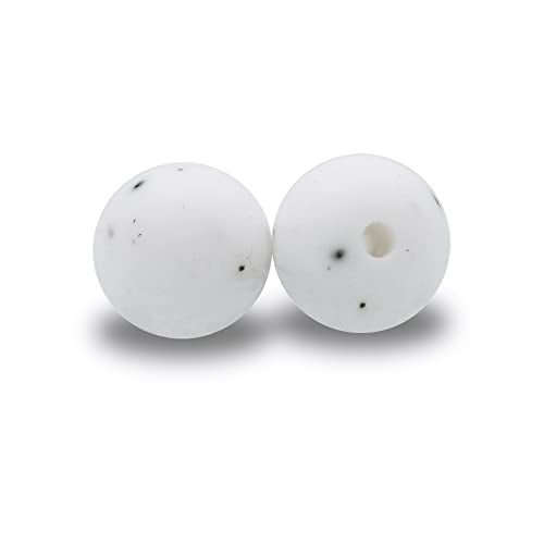 DIYOMR 100Pcs Silicone Beads - 15mm Round Beads for Necklace, Bracelet, Pens & Keychain Making (Gravel) - color: Gravel, size: 15mm
