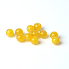 100Pcs Natural Stone 6mm Yellow Agate Round Loose Gemstone Energy Healing Beads Hole Size 1mm DIY Smooth Beads for Bracelet Necklace Earrings Jewelry Making - color: Yellow Agate, size: 6mm