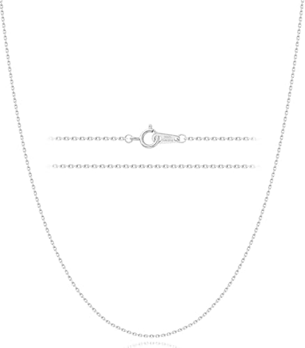 Gacimy 925 Sterling Silver Chain for Women, 1mm 1.3mm 1.5mm 1.8mm Cable Chain Necklaces - size: 22 Inches, style: c.1.5mm Silver