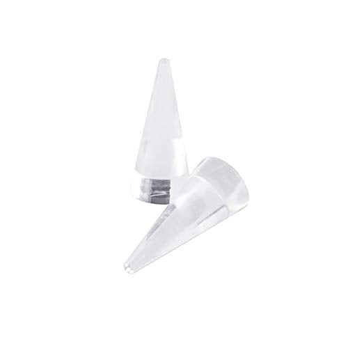 2 Pcs Clear Cone Shape Acrylic Ring Display Holder Finger Ring Stand Jewelry Display Support Ring Showing Organizer