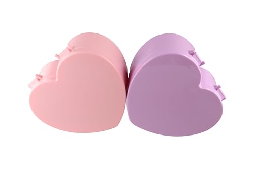 Vctitil 3 Pcs Heart shaped Jewelry Box - 2 Layer Jewelry Boxes with Mirror,Jewelry Storage Organizer,Jewelry Display Case,Desktop Organizer For Girls