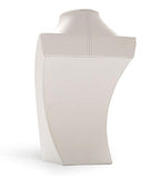 Polmart H2 Necklace Display Bust (White Leatherette, 10”H) - color: White Leatherette, size: 10"h
