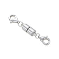925 Sterling Silver Lobster Clasp for DIY Necklace Bracelet Jewelry Making, Double Spring Clasp with Closed Jump Rings, Necklace Extender Clasp Connector Bracelet Extension (Style 19) - style: Style 19