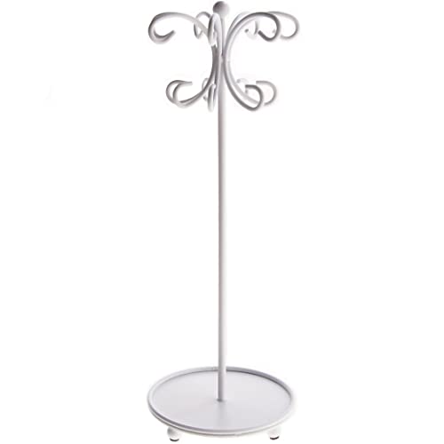 Angelynn's Sturdy Long Necklace Holder Organizer Tall Tabletop Pendant Display Stand, Freestanding Jewelry Tree, Ava White 6" Wide x 16 1/2" Tall - color: White, size: Ava